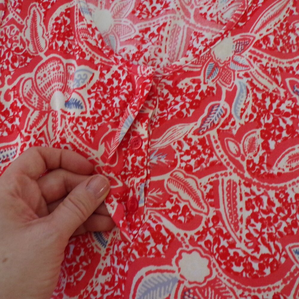 NWOT Tory Burch floral orange silk dress S - Picture 5 of 11